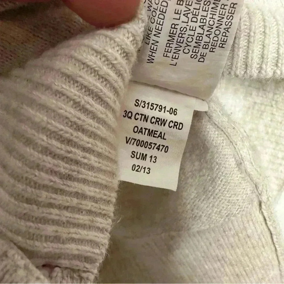 GAP Factory Cardigan 3/4 Sleeves Cream Size Extra  Small - Picture 9 of 15